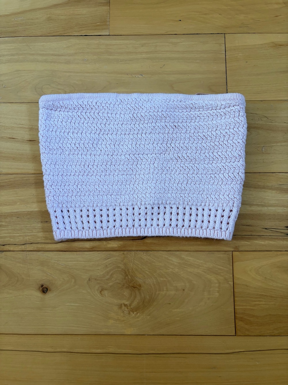 Garage Light Pink Knit Tube Top